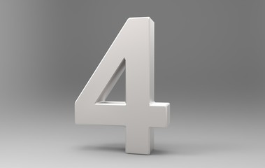 Three dimensional number 4