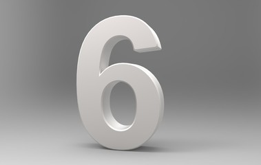 Three dimensional number 6