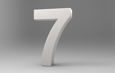 Three dimensional number 7