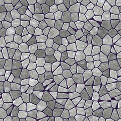 Seamless abstract pattern of gray stones and diamonds. Glass crystals as background. Gray stone and glass tiles.