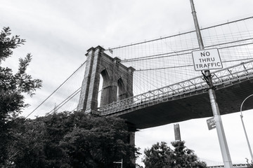 Naklejka premium Brooklyn Bridge w Nowym Jorku.