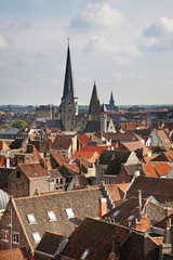 Fototapeta premium Panoramic view of Ghent. Belgium