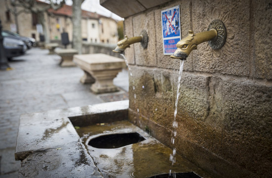 ancient water fountain, Santo Domingo de Silos, Burgos, Spain