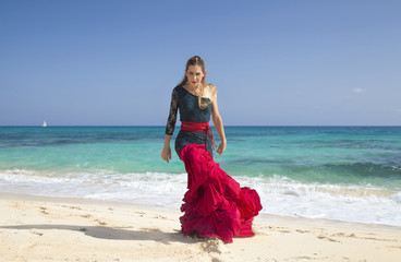 flamenco and ocean