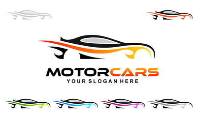 Obraz na płótnie Canvas car logo, modern car and professional automotive vector logo design
