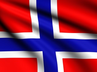 Naklejka premium Flag of norway