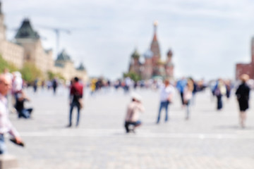 Fototapeta premium Blurred streets of city Moscow