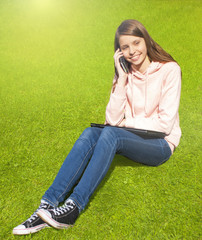 Beautiful girl with phone