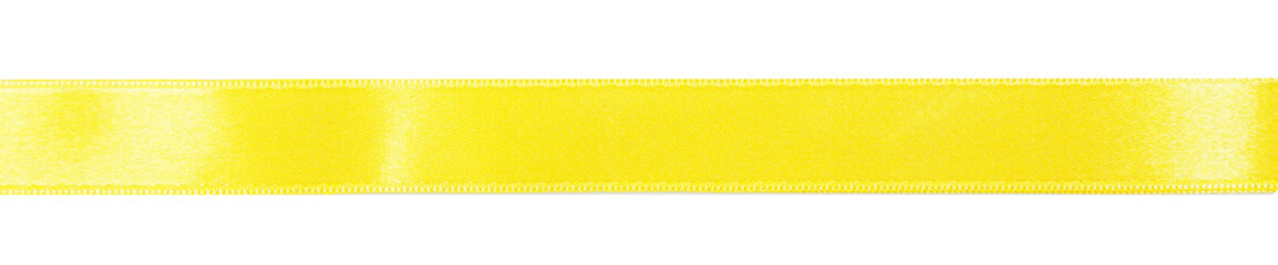 Yellow ribbon isolated on white