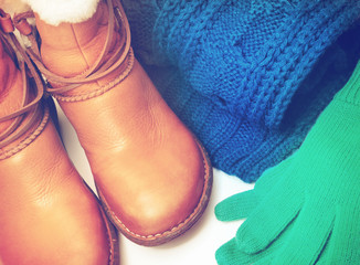 Winter shoes and accessories