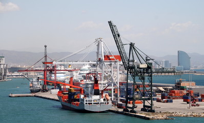 Fototapeta premium port w barcelonie