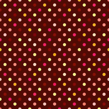 Red Polka Dots Seamless Pattern