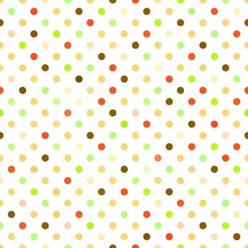 Yellow Polka Dots Seamless Pattern