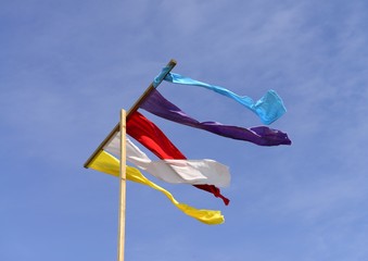 上棟式の五色旗