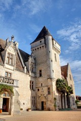 Fototapeta na wymiar chateaux le long de la vallée de la Dordogne
