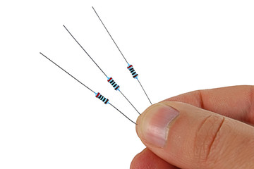 Man with 3 diode in his hand