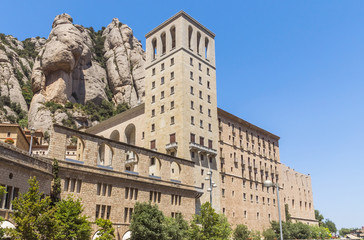 Fototapeta na wymiar The Benedictine abbey Santa Maria de Montserrat