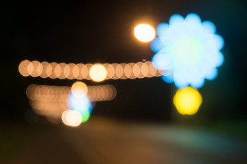 Bokeh light event at night