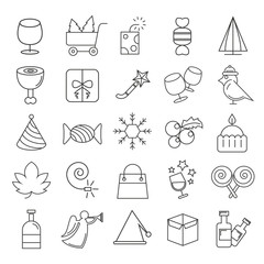 Fototapeta premium Christmas icons
