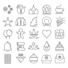 Fototapeta premium Christmas icons
