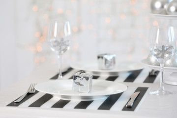 Beautiful Christmas table setting