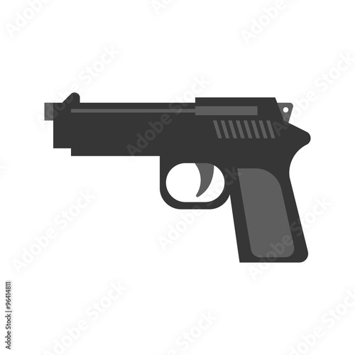 Download "Vector gun, flat design" Stock image and royalty-free vector files on Fotolia.com - Pic 96414811
