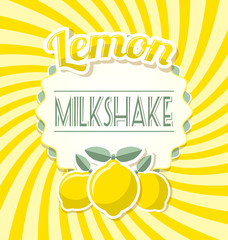 Lemon milkshake label