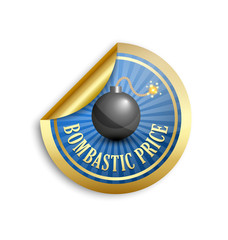 Bombastic price sticker