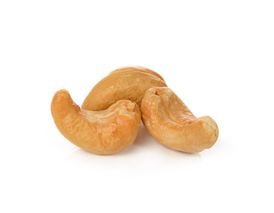 cashew nuts isolated on white background.