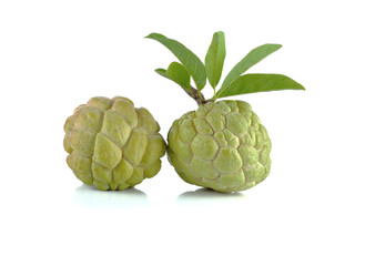 Fototapeta premium custard apple on white background