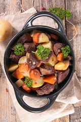 beef stew and carrot