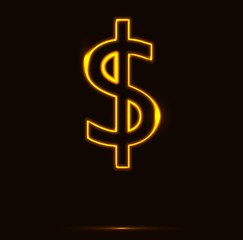 Golden dollar sign