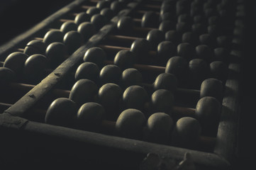 Obraz premium Vintage filtered wooden abacus