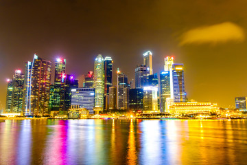 Obraz premium Singapore Skyline and view of Marina Bay