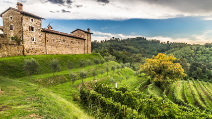 Abandoned farm in the countryside