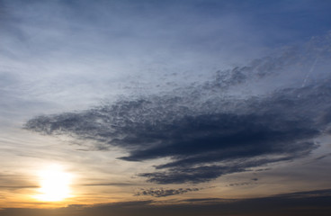 Clouds on the blue sky