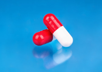 Red and white capsules