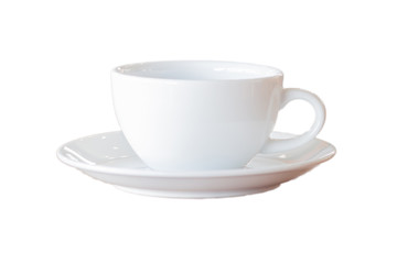 White coffee cup isolated on a white background
