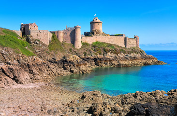 Fototapeta na wymiar Fort La Latte, atlantic coast, Brittany, France