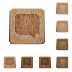 Chat bubble wooden buttons