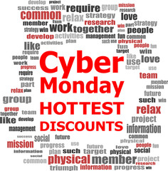 Cyber monday sale. Big sale banner. Sale and discounts. Vector illustration