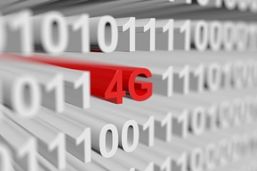 4G is presented in the form of binary code