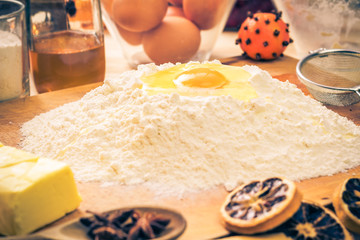 Preparing Christmas iced gingerbread dough Ingredients recipe ki