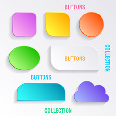 Vector buttons with shadows