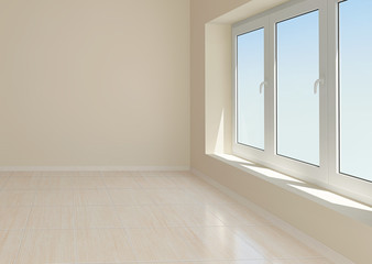Empty beige room
