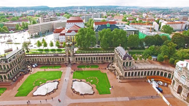 Zwinger Palace (Der Dresdner Zwinger) Art Gallery of Dresden, which was almost completely destroyed during the Second World War. Saxony, Germany.