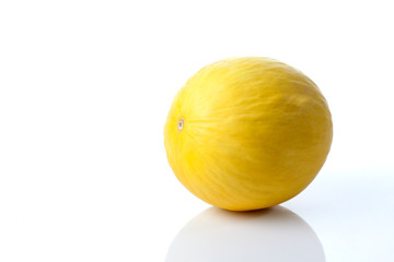 Honigmelone, weisser Untergrund, Freisteller