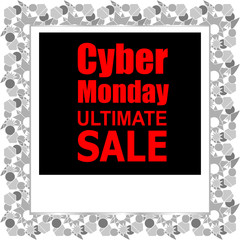 Sale banners design. Cyber monday sale inscription design template. Cyber monday sale concept. Vector illustration