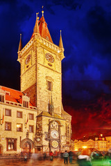 Astronomical Clock(Staromestske namesti)on historic square in th