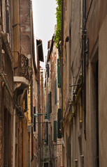 Narrow street in Venice. Veneto. Italy